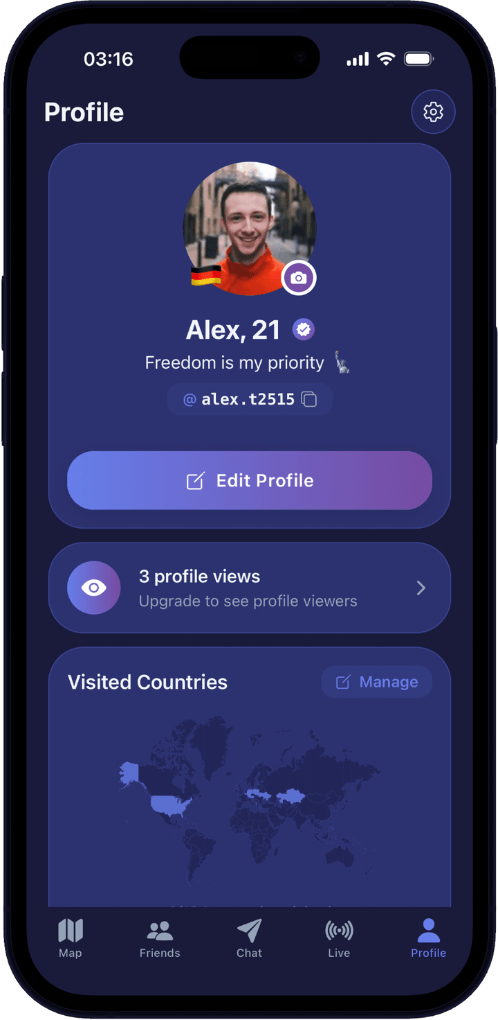 Era app profile screen